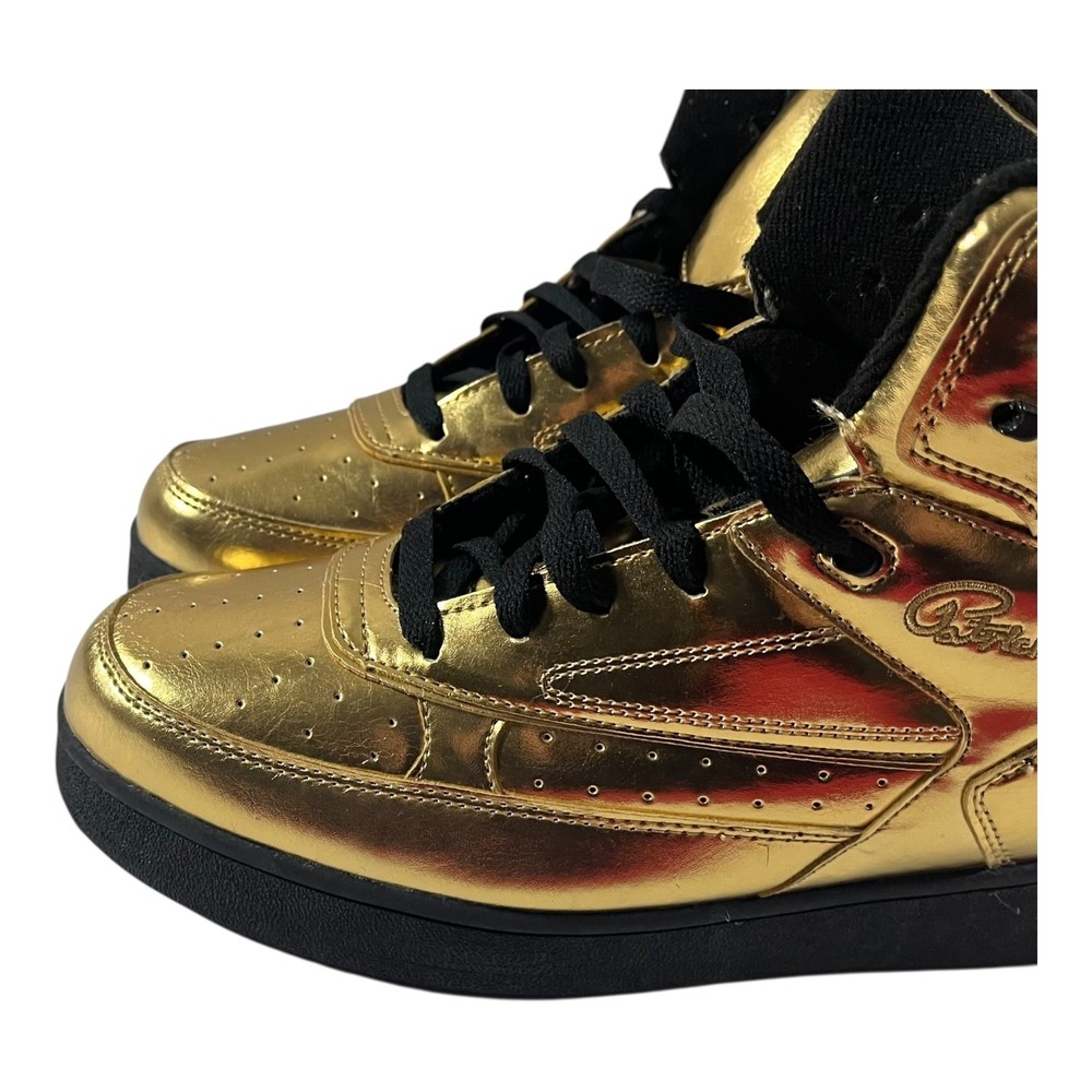 Ewing Athletics 33 Hi Metallic Gold High Top Sneakers Men's Size 10 - Picture 3 of 16